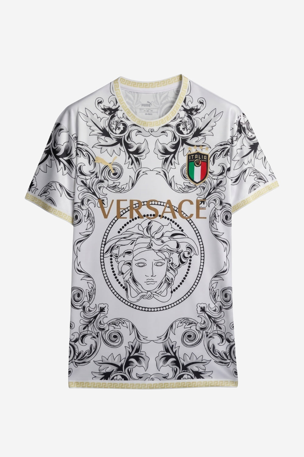 Italy "Versace" White Limited Jersey
