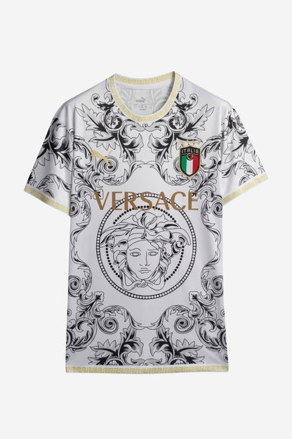 Italy "Versace" White Limited Jersey