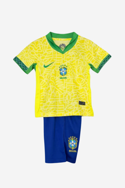 Brazil 2024 Home Jersey Kids Size