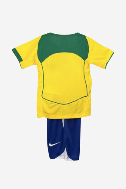 Brazil Home Jersey Kids Size 2004 Retro kit