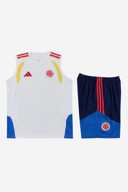 Colombia White Sleeveless Set