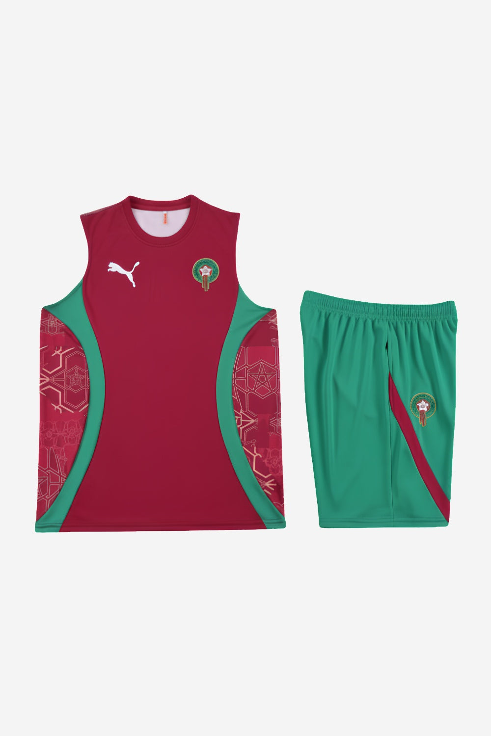 Morocco Red Sleeveless Set