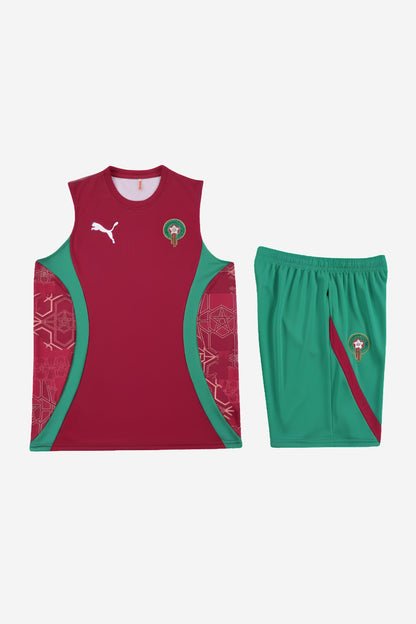 Morocco Red Sleeveless Set