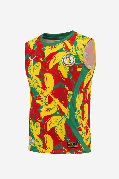 Senegal Green Sleeveless Set