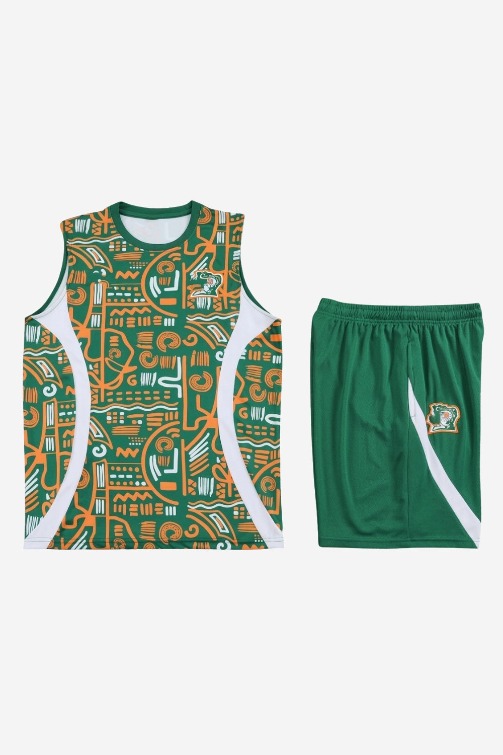 Ivory Coast Green Sleeveless Set