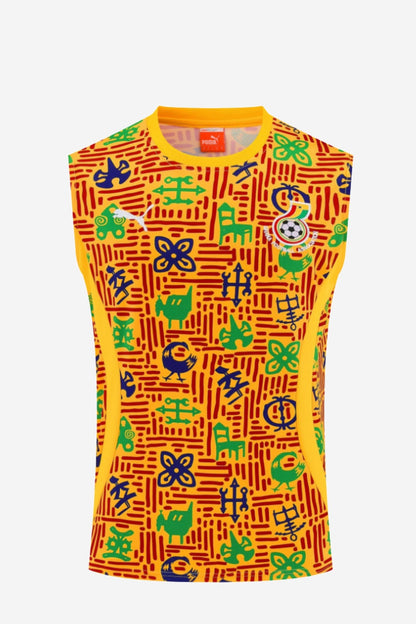 Ghana Yellow Sleeveless Set