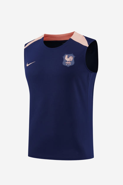 France Sapphire Blue Sleeveless Set