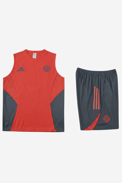 Bayern Orange Red Sleeveless Set