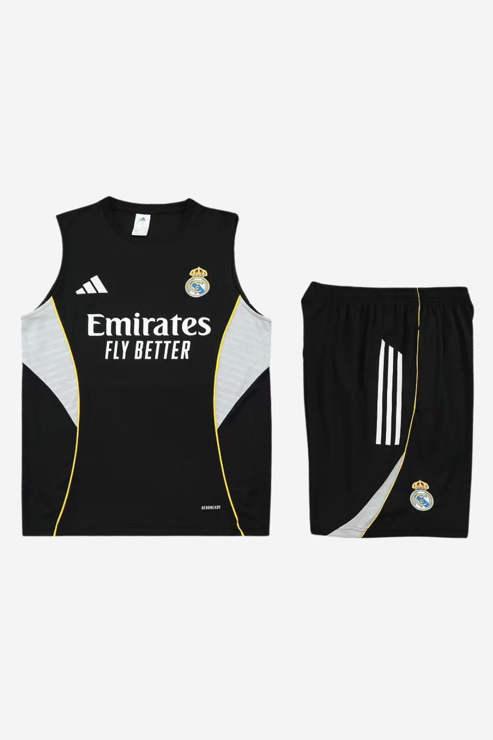Real Madrid Black Sleeveless Set