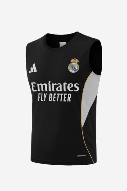 Real Madrid Black Sleeveless Set