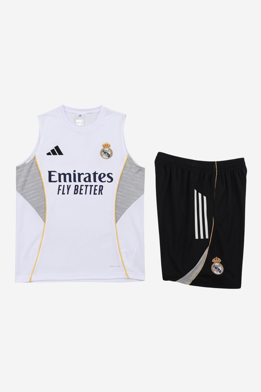 Real Madrid White Sleeveless Set