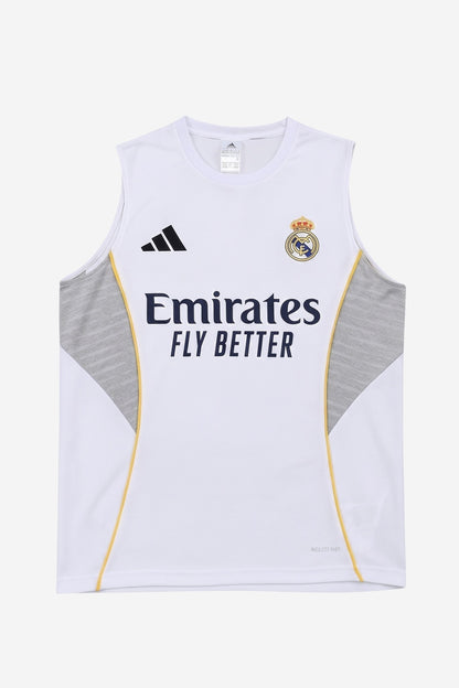 Real Madrid White Sleeveless Set
