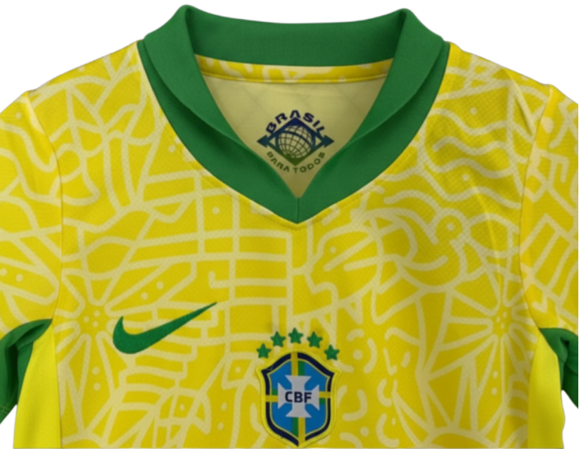 Brazil 2024 Home Jersey Kids Size