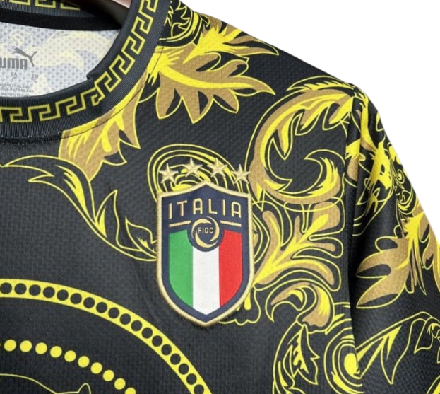 Italy x Versace Special Black Yellow Jersey 2024