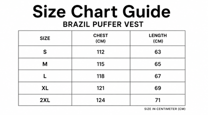 Brazil Puffer Vest