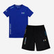 Blue (T-shirt) & Black (Shorts)