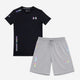 Black (T-shirt) and Grey (Shorts)